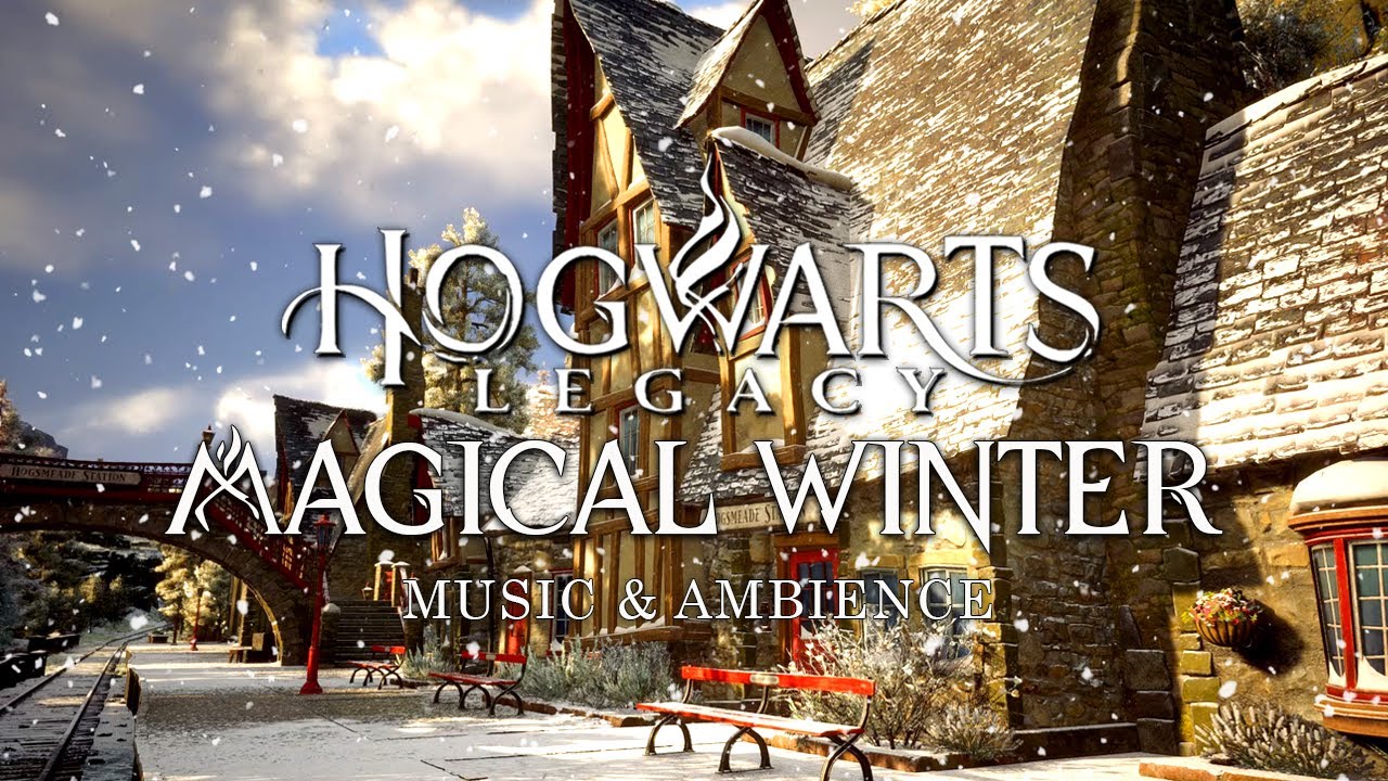 Hogwarts Legacy -  Magical Winter Morning in Hogsmeade - Calming Harry Potter Music & Fall Ambience