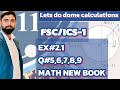 Ex#2.1 FSC/ICS-1 Firstyear Q#5,6,7,8,9 MATH NEW BOOK PUNJAB BOARD