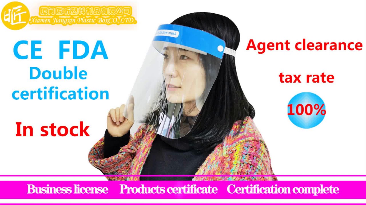 reusable clear plastic face shield medical elastic anti fog direct splash protection with headband