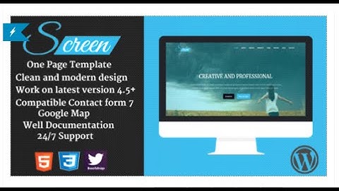 Screen - Responsive Onepage Business WordPress Theme - WordPress Download