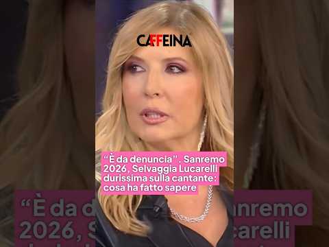 Video “È da denuncia”. Sanremo 2026, Selvaggia Lucarelli durissima sulla cantante: cosa ha fatto sapere