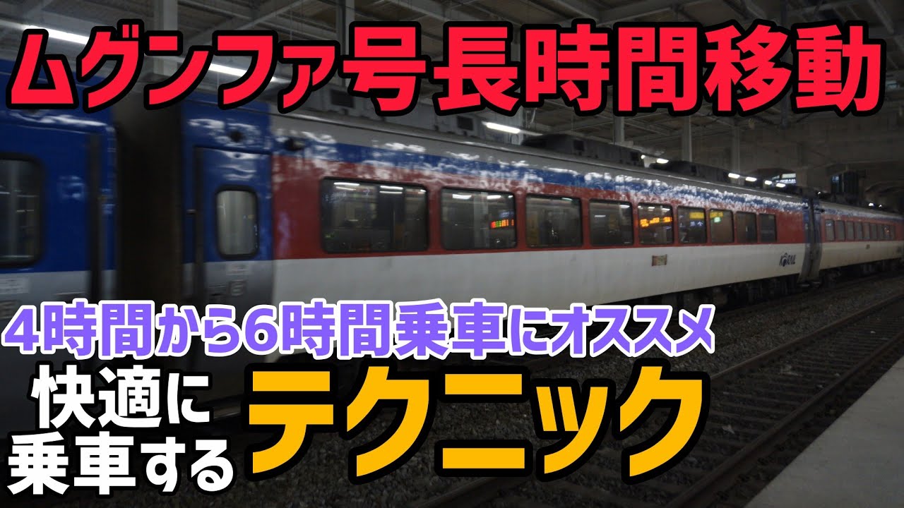【別荘】韓国の客車急行ムグンファ号で長時間移動する際のテクニックを伝達します!!!