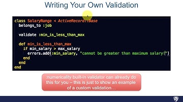 Validations - Rails with Active Record and Action Pack
