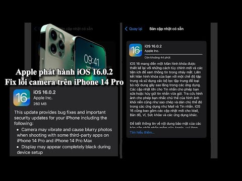 Apple phát hành iOS 16.0.2 | Fix lỗi Camera trên iPhone 14 Pro