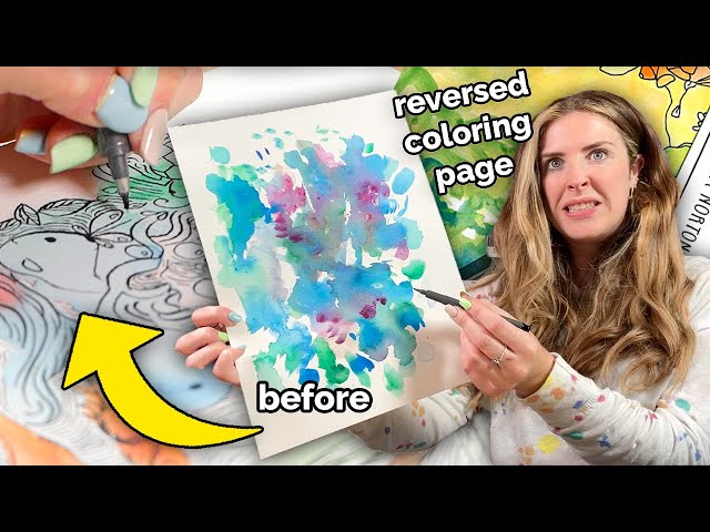 Reverse coloring book printable, DIY activity at home