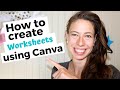 How to create worksheets for Outschool: Canva 101 Tutorial for Online Teachers