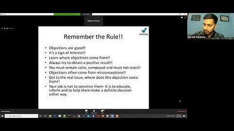 Objection Handling in Network marketing part-1 Mr Siddharth Sharma
