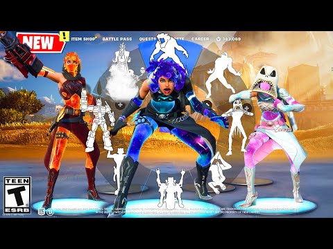 ARTEMIS Fortnite Ch.5 Season 2 doing all Built-In Emotes and Funny Dances シ