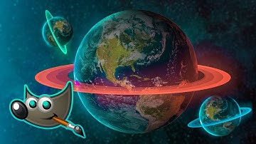 Earth With Ring (Gimp Photo Manipulation)