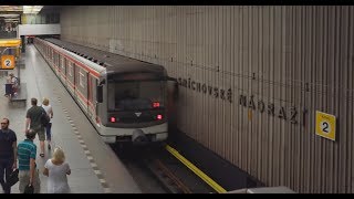 Czech Republic, Prague, metro ride from Smíchovské nádraží to Zličín