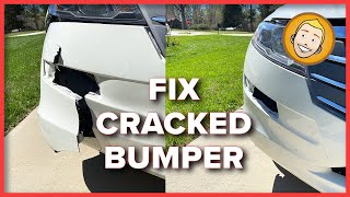 How to fix CRACKED BUMPER COVER in minutes  DIY with 'Plastic Welding' Tool of the Week