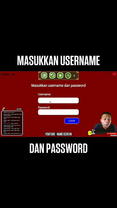 Masukkan username dan password