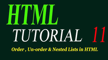 Ordered List and Unordered List in HTML| HTML Tutorial For Beginners in Urdu/Hindi