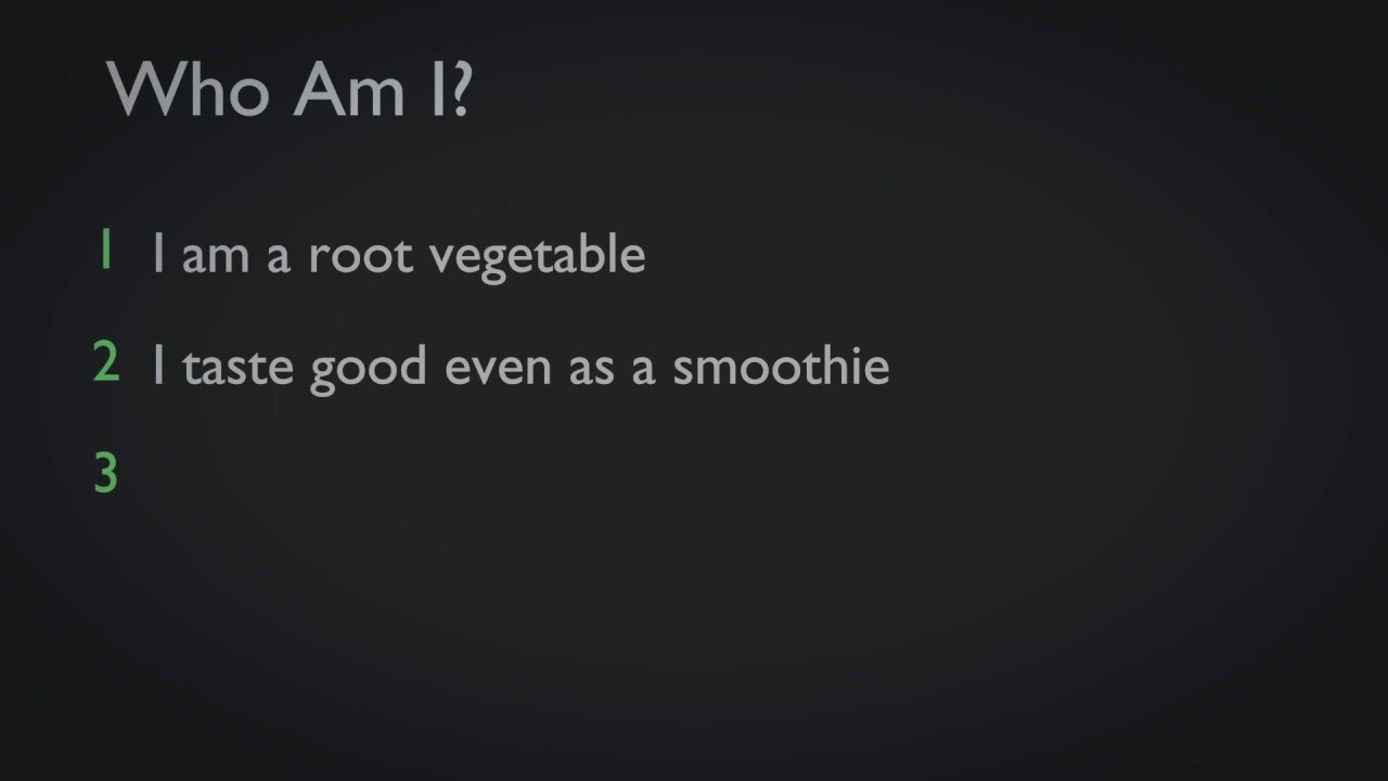 vegetables high in potassium Who Am I - Vegetables - 5 - Educational Videos