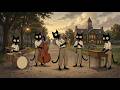 Welcome Week. Black Cats Golden Vintage Noir Jazz for Fresh Workdays