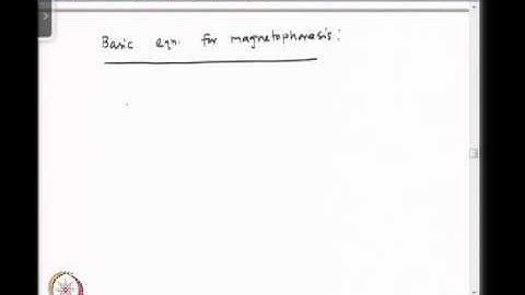 Mod-01 Lec-20 Electrokinetics and Magnetophoresis