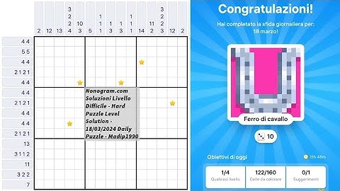 Nonogram.com Soluzioni Livello Difficile - Hard Puzzle Level Solution - Daily Puzzle - Madip1990