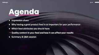 Product feed optimization for Google Shopping - Webinar