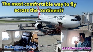 Transcontinental Qantas A330 | Australia's best domestic business suite | Melbourne to Perth