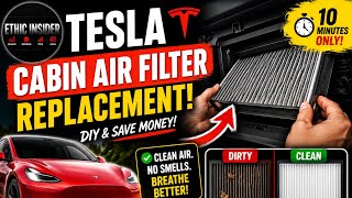 Tesla Cabin Air Filter Replacement DIY | Save Money &amp; Eliminate Bad Smells