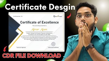 CorelDRAW Certificate Design with CDR File Download | Step by Step Tutorial