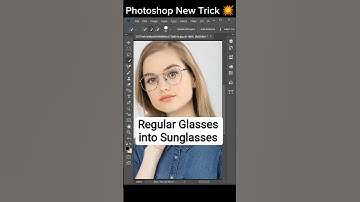 How to Turn Regular Glasses into Sunglasses Easily in Photoshop! 🕶️🔥 #photoshop #short
