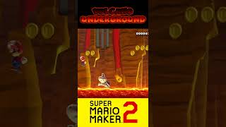 NSMBU Volcano Underground Theme in Super Mario Maker 2 #shorts #mod #supermariomaker2