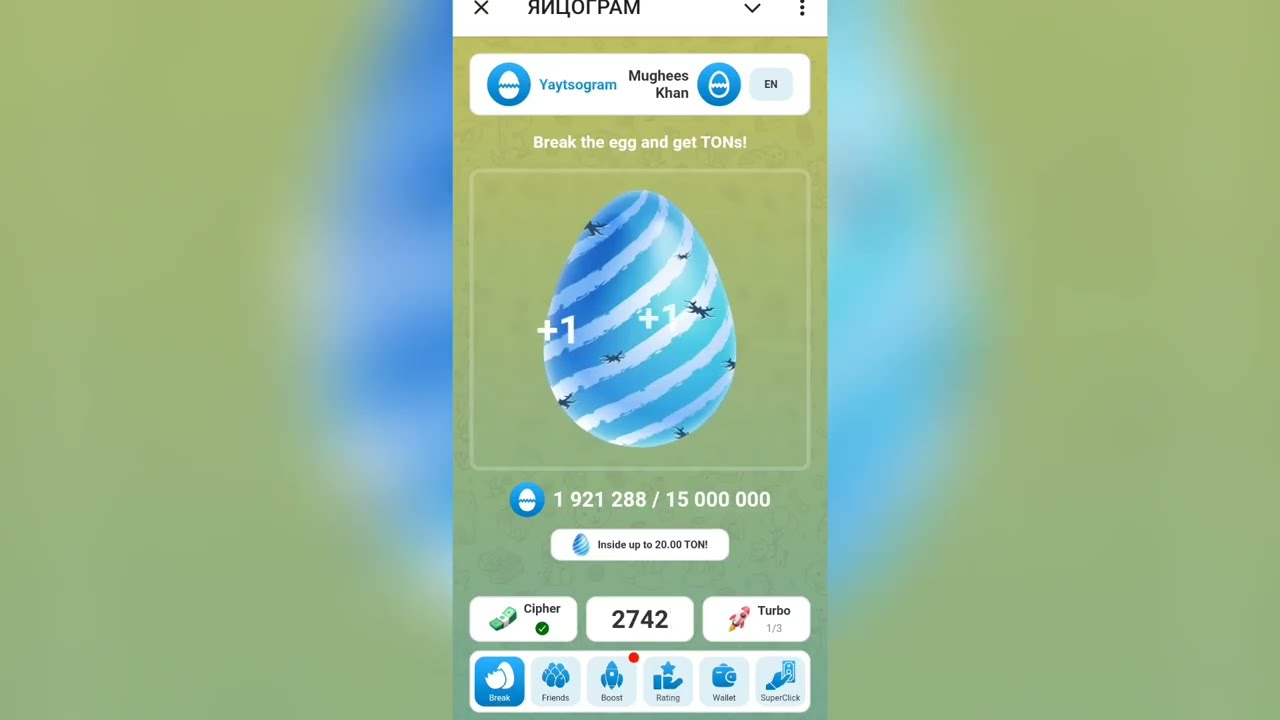 3 September Yaytsogram Daily Cipher Code | Break Egg and Get Free ton | Yaytsogram