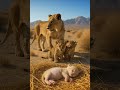 🌞 “Desert Kingdom of Love: A Lioness and Her Gentle Guests” #shorts #kitten #lion #friendship