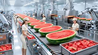 Inside A High-Tech Watermelon Factory: From Fresh Fruit To Cool Natural Juice Full Processing System