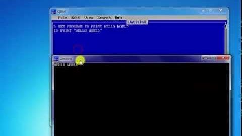 QBASIC Programming Tutorial – 3 – Running Your First BASIC Program