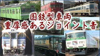 重厚感あるジョイント音を奏でる国鉄型車両　通過集