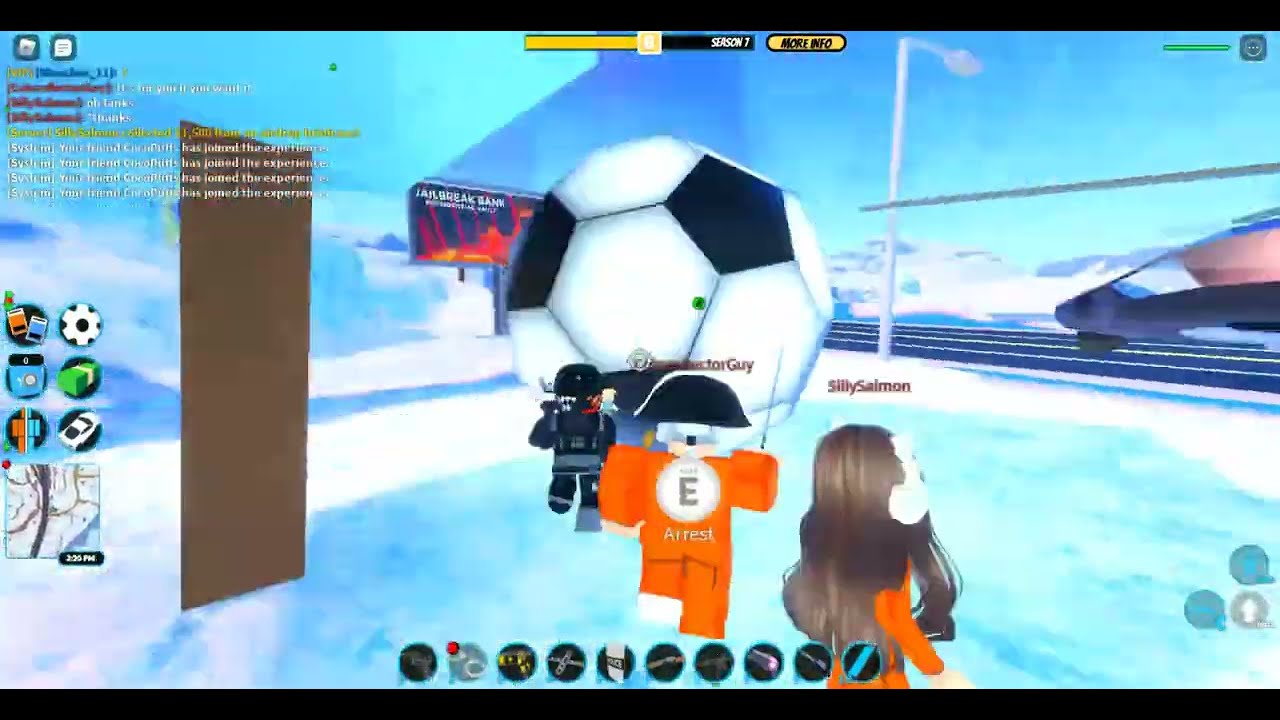 Getting the Soccer/Football into the Museum Goal Roblox Jailbreak