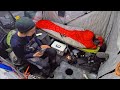 Early Ice Camping For Walleye In a Small Tent