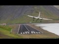 Air iceland landing in isafjordur