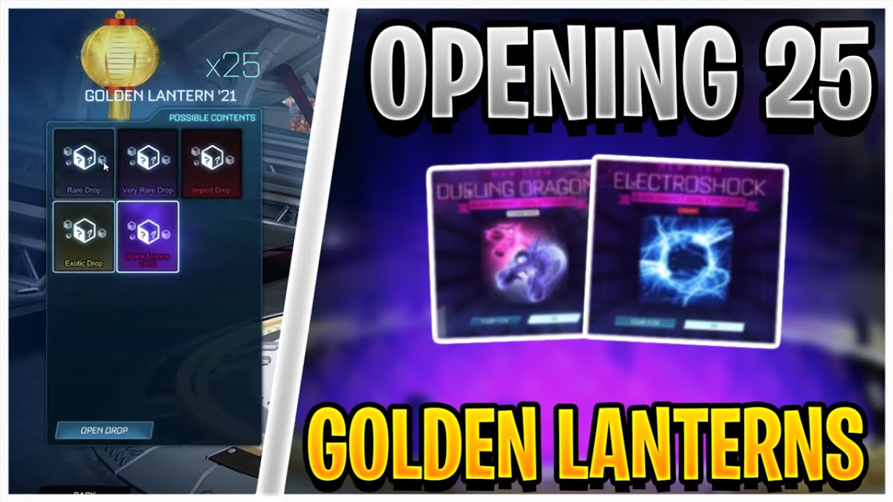 I Opened 25 *NEW* GOLDEN LANTERNS IN ROCKET LEAGUE | ROCKET LEAGUE CRATE OPENING!