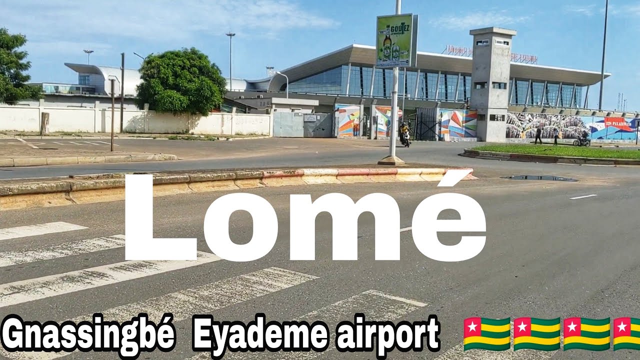Drive through Gnassingbé Eyademe airport Road from togo 2000. 4k ultra