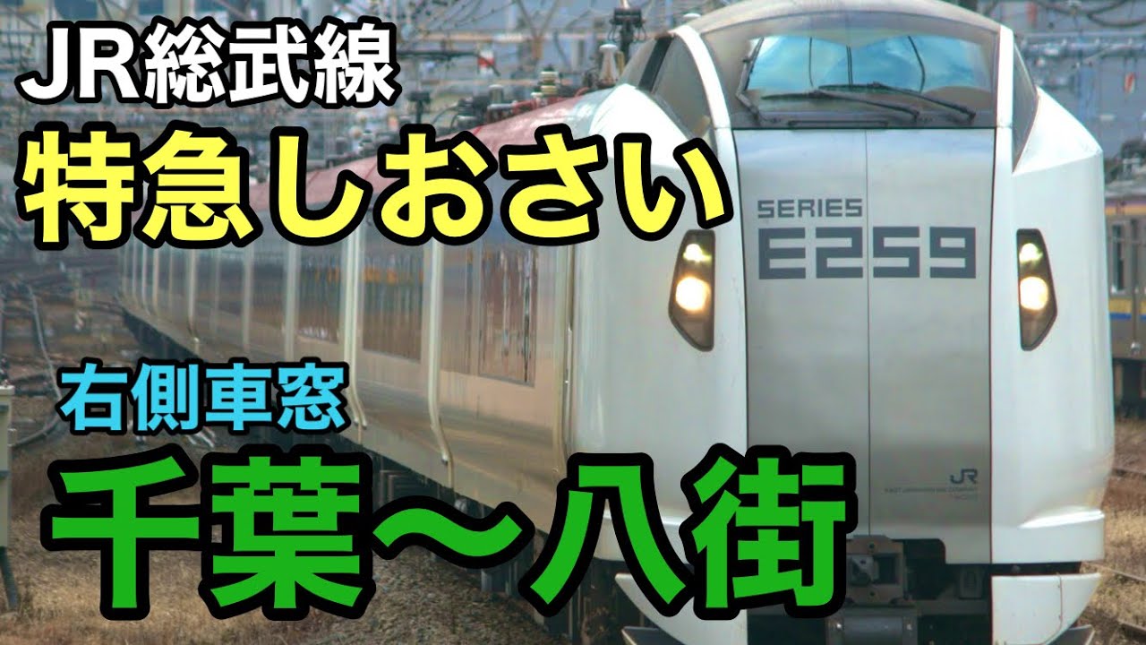 【右側車窓】特急しおさい  千葉～八街