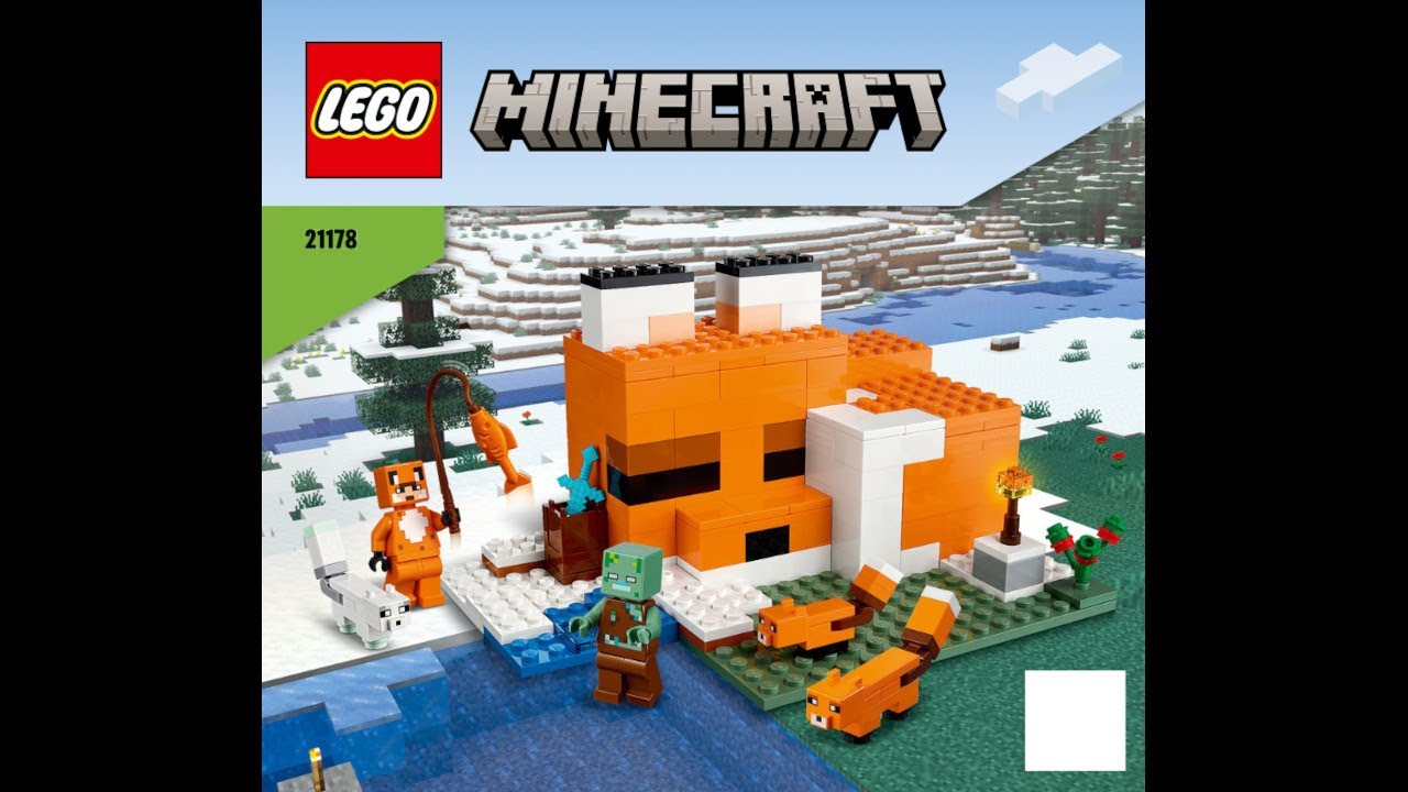 癒しページ LEGO Minecraft 21178 - Complete The Fox Lodge Instructions! (Step
