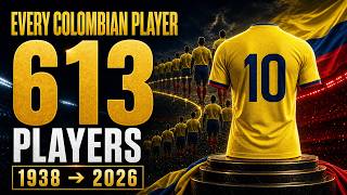 Every Player Who Represented Colombia 🇨🇴 | 613 Players Ranked by Appearances (1938–2026)