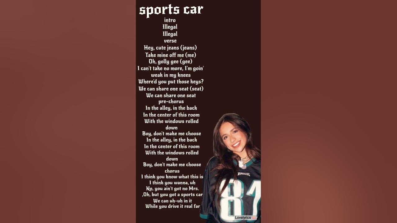 Tate Mcrae - sports car {lyrics}🪷 #music #love #song #lyric #sportscar #shorts #tatemcrensportscar
