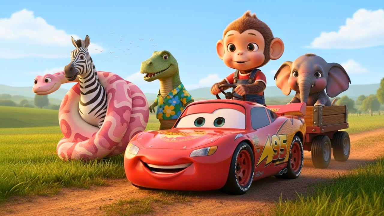 Funny Monkey & Elephant’s Farm Adventure 🌾🐘