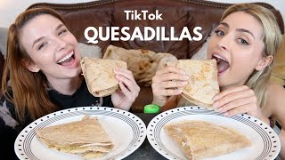 TikTok Chicken Cheese Jalapeño Quesadillas Mukbang!!