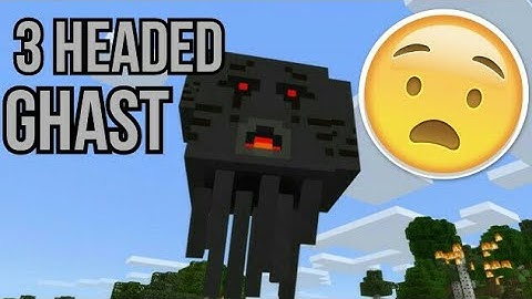 SPAWNING THE 3 HEADED GHAST IN MINECRAFT POCKET EDITION (MCPE 3 Headed Ghast Addon)