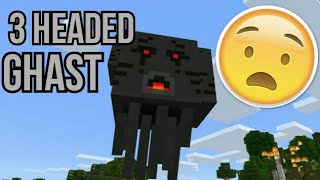 SPAWNING THE 3 HEADED GHAST IN MINECRAFT POCKET EDITION (MCPE 3 Headed Ghast Addon) screenshot 4