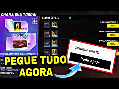 COMO PEGAR TODAS AS CAIXAS DO CHAMAR AMIGOS DE VOLTA - TA COM APANHANTE FREE  FIRE 