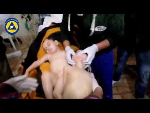 الدفاع المدني ادلب:سرمين:هام جدا  ثلاث اطفال ووالديهم وجدتهم ضحايا الغاز الكيماوي