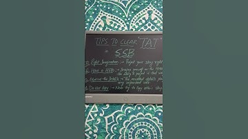 Important points to clear TAT in SSB. Be yourself, Be Bold, Be Confident. #ssbinterview #ndaexam