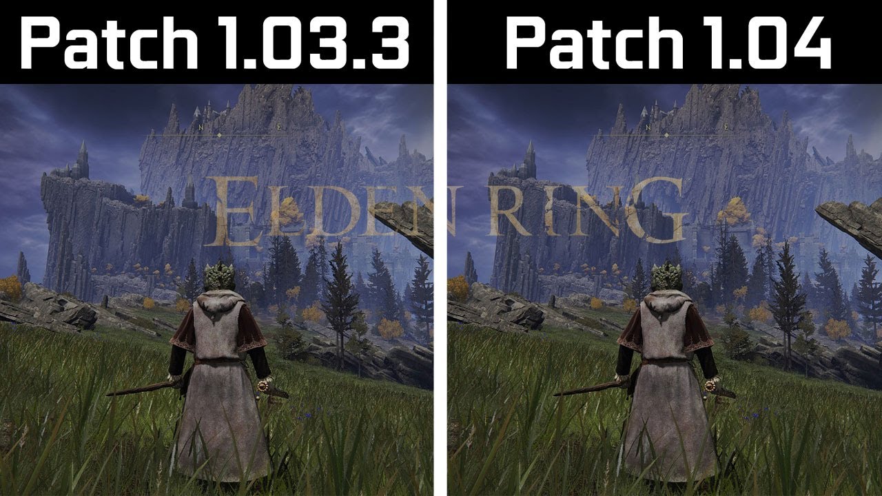 Elden Ring - Patch 1.03.3 vs Patch 1.04 - FPS Test