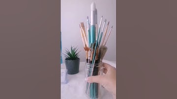 #shorts | a jar full of brushes sounds like that | show your artwork | waves acrylic painting